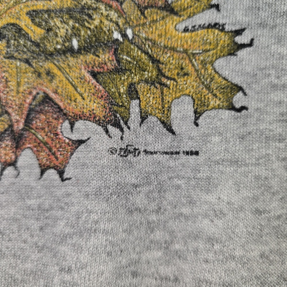 Vtg 90s Golden Retriever Dog Autumn Leaves Sweatshirt Medium Tultex USA Fleece.. - Picture 3 of 8